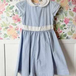 HOPE & HENRY - Organic Seersucker Peter Pan Collar Dress
